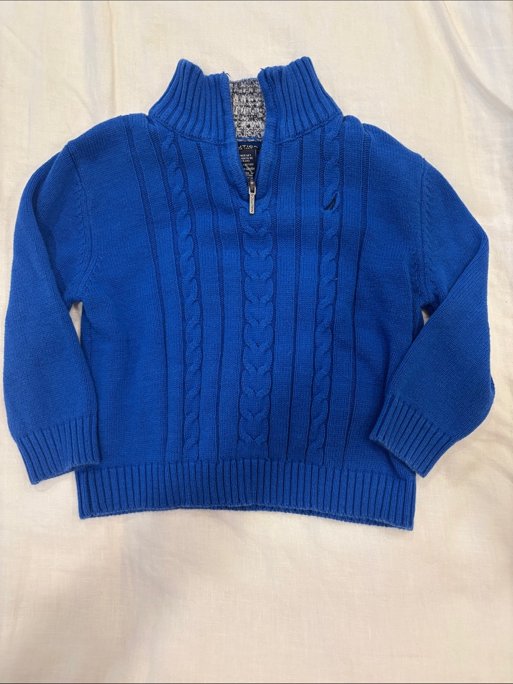 Nautica Boys Cable-Knit Half-Zip Sweater - Blue
